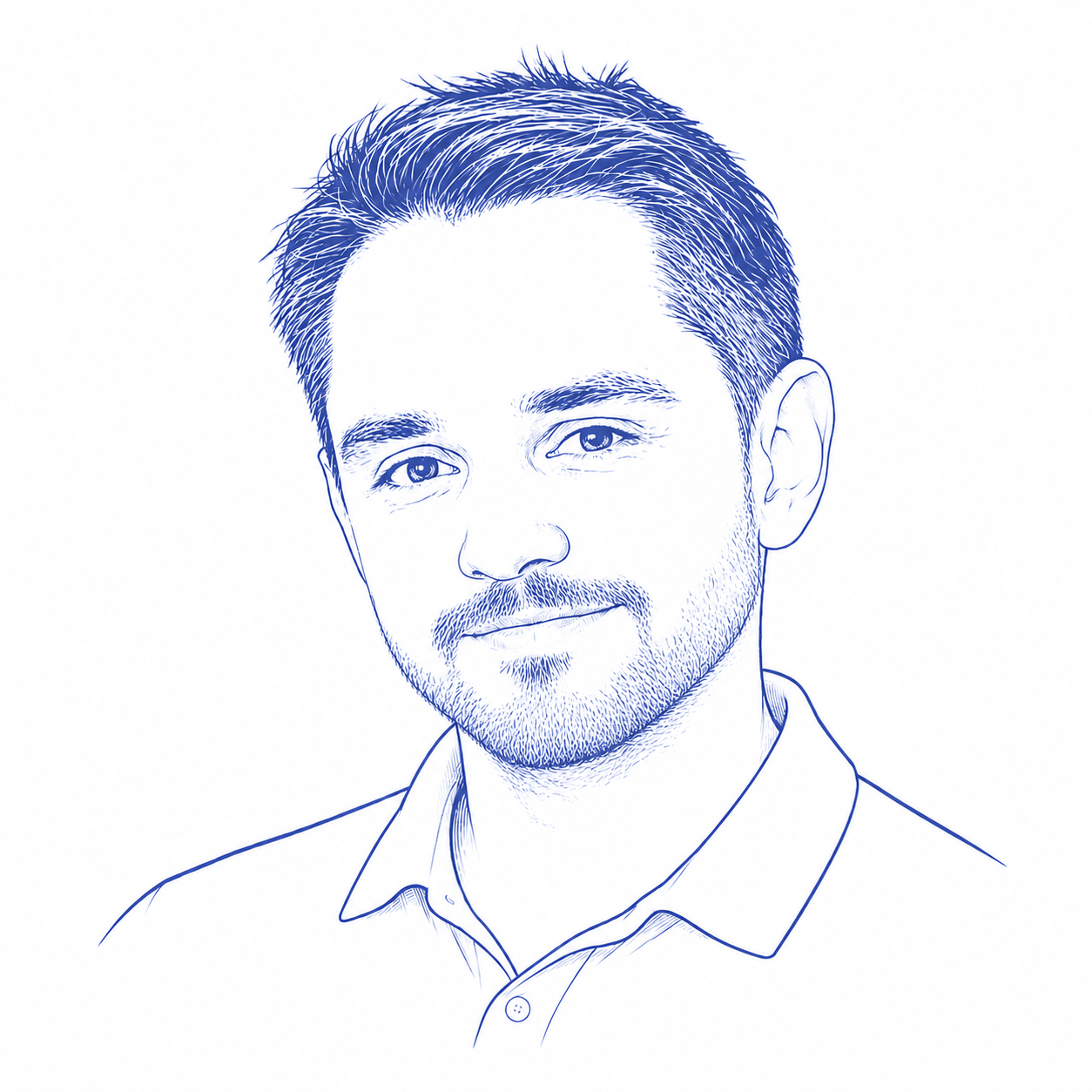 Portrait illustré de Piotr Antonik, Co-fondateur & CTO chez Zoe Care
